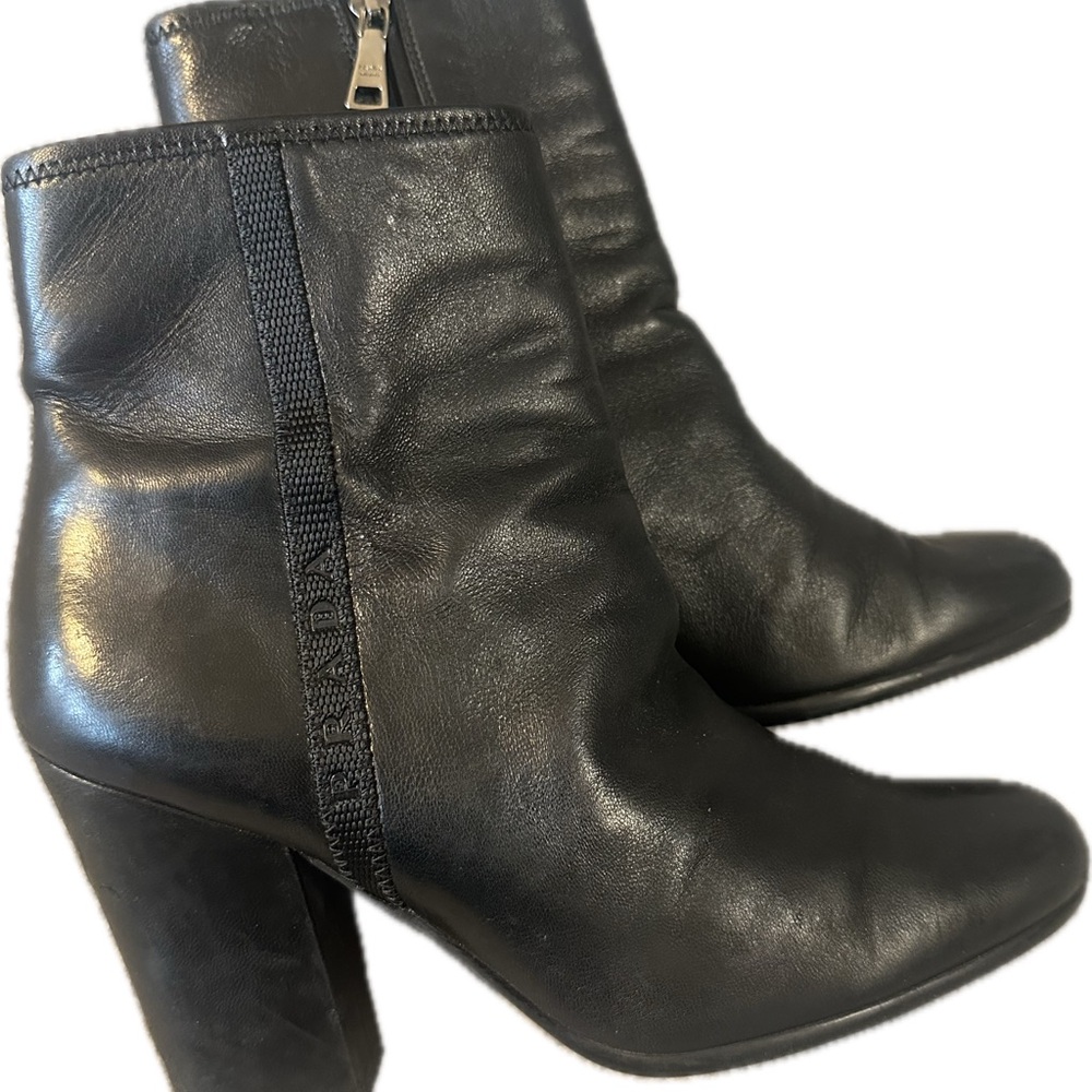 Prada Black Leather Ankle Boots (Model 3T4979) – Size 37.5 (US 7–7.5)